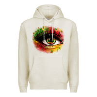 Oatmeal Heather juneteenth eye Premium Hoodie - Zillion Design Studio