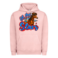 Pigment Salmon oh my stars horse Urban Hoodie - Zillion Design Studio