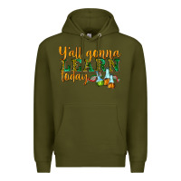 Army Green yall gonna learn today Premium Hoodie - texasbilliewilder