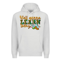 Dove Grey yall gonna learn today Premium Hoodie - texasbilliewilder