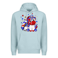 Blue Mist 4th of july american unicorn Premium Hoodie - texasbilliewilder