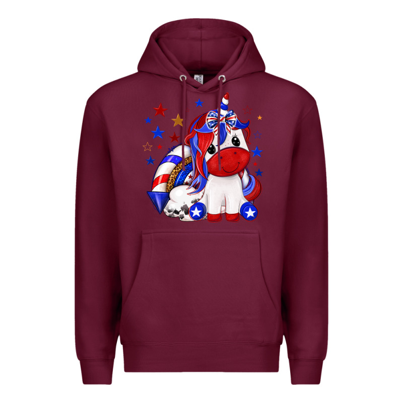 4th Of July American Unicorn Premium Hoodie by texasbilliewilder | Teevron