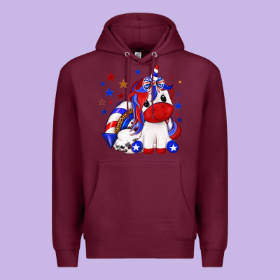 4th Of July American Unicorn Premium Hoodie Designed By Texasbilliewilder