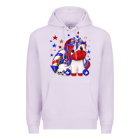 Lilac 4th of july american unicorn Premium Hoodie - texasbilliewilder
