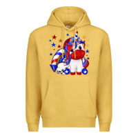 Antique Gold 4th of july american unicorn Premium Hoodie - texasbilliewilder