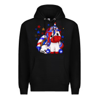 Black 4th of july american unicorn Premium Hoodie - texasbilliewilder