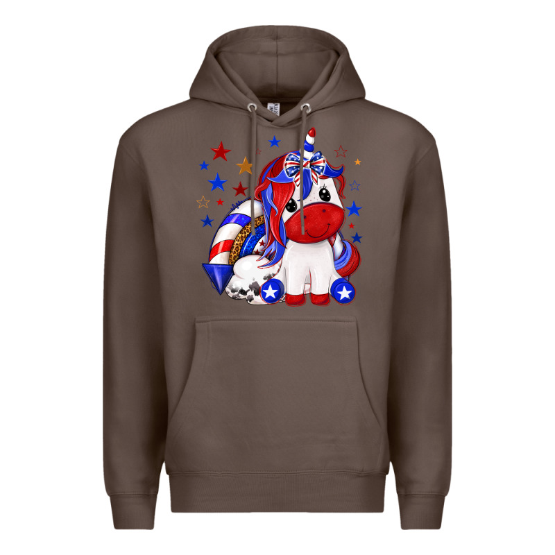 4th Of July American Unicorn Premium Hoodie by texasbilliewilder | Teevron