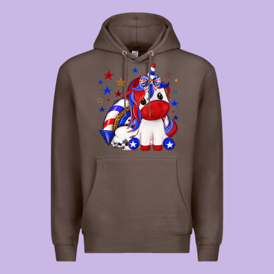 4th Of July American Unicorn Premium Hoodie Designed By Texasbilliewilder