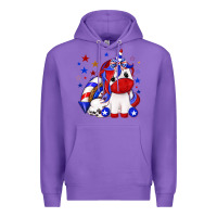 Purple 4th of july american unicorn Premium Hoodie - texasbilliewilder
