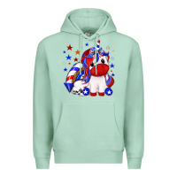Seafoam 4th of july american unicorn Premium Hoodie - texasbilliewilder