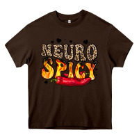 Chocolate Brown neuro spicy neurodivergence Heavy Core Tee - LillyAllenDesigns