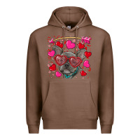 Chestnut valentine's day french bulldog puppy Premium Hoodie - RanaPortraitStore