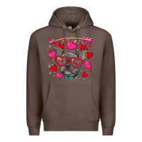 Coffee valentine's day french bulldog puppy Premium Hoodie - RanaPortraitStore
