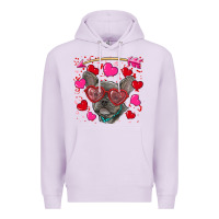 Lilac valentine's day french bulldog puppy Premium Hoodie - RanaPortraitStore