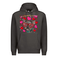 Smoke valentine's day french bulldog puppy Premium Hoodie - RanaPortraitStore