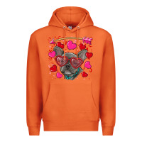 Carrot valentine's day french bulldog puppy Premium Hoodie - RanaPortraitStore