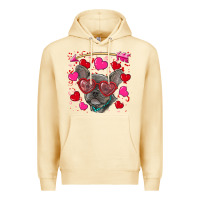 Pina Colada valentine's day french bulldog puppy Premium Hoodie - RanaPortraitStore