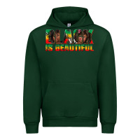 Forest Green black is beautiful juneteenth Urban Hoodie - texasbilliewilder