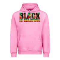 Fuchsia Pink black is beautiful juneteenth Urban Hoodie - texasbilliewilder