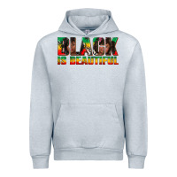 Heather Grey black is beautiful juneteenth Urban Hoodie - texasbilliewilder