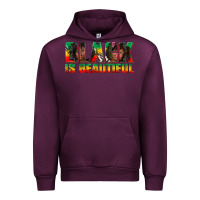 Mauve Wine black is beautiful juneteenth Urban Hoodie - texasbilliewilder