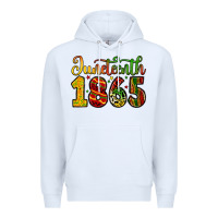 White juneteenth 1865 Premium Hoodie - Zillion Design Studio