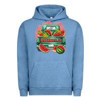 Pigment Pebble Blue watermelon truck Urban Hoodie - Zillion Design Studio