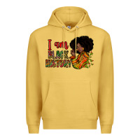 Antique Gold i am black history Premium Hoodie - Zillion Design Studio