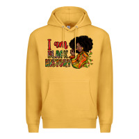 Mustard i am black history Premium Hoodie - Zillion Design Studio
