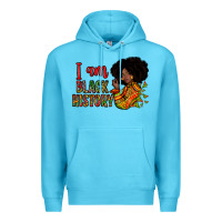 Ocean Blue i am black history Premium Hoodie - Zillion Design Studio