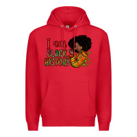 Red i am black history Premium Hoodie - Zillion Design Studio