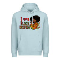 Blue Mist i am black history Premium Hoodie - Zillion Design Studio