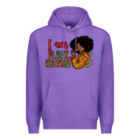Purple i am black history Premium Hoodie - Zillion Design Studio