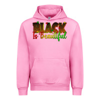 Fuchsia Pink black is beautiful juneteenth Urban Hoodie - texasbilliewilder