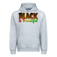 Heather Grey black is beautiful juneteenth Urban Hoodie - texasbilliewilder