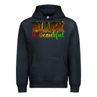 Navy black is beautiful juneteenth Urban Hoodie - texasbilliewilder
