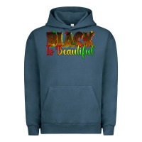 Pigment Midnight Navy black is beautiful juneteenth Urban Hoodie - texasbilliewilder