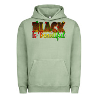 Pigment Oil Green black is beautiful juneteenth Urban Hoodie - texasbilliewilder
