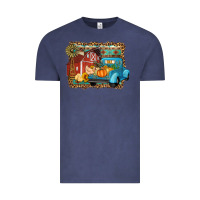 Vintage Denim Farm Life Fall Barn And Truck Vintage Tee - Artiststas