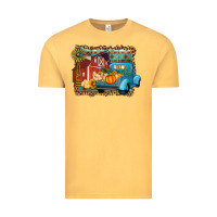 Vintage Mustard Farm Life Fall Barn And Truck Vintage Tee - Artiststas