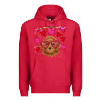 Cardinal valentine's day toy poodle Premium Hoodie - RanaPortraitStore