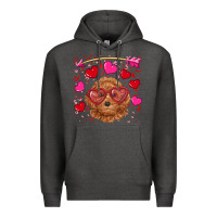 Charcoal Heather valentine's day toy poodle Premium Hoodie - RanaPortraitStore