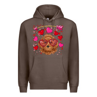 Coffee valentine's day toy poodle Premium Hoodie - RanaPortraitStore