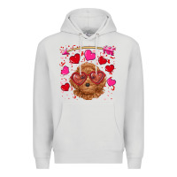 Dove Grey valentine's day toy poodle Premium Hoodie - RanaPortraitStore