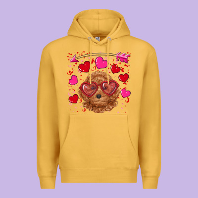Valentine's Day Toy Poodle Premium Hoodie Designed By Ranaportraitstore