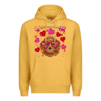 Mustard valentine's day toy poodle Premium Hoodie - RanaPortraitStore