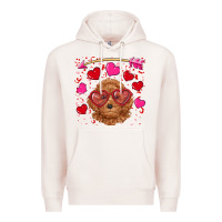 Pale Pink valentine's day toy poodle Premium Hoodie - RanaPortraitStore