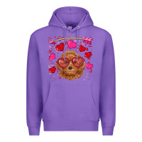 Purple valentine's day toy poodle Premium Hoodie - RanaPortraitStore