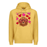 Antique Gold valentine's day toy poodle Premium Hoodie - RanaPortraitStore