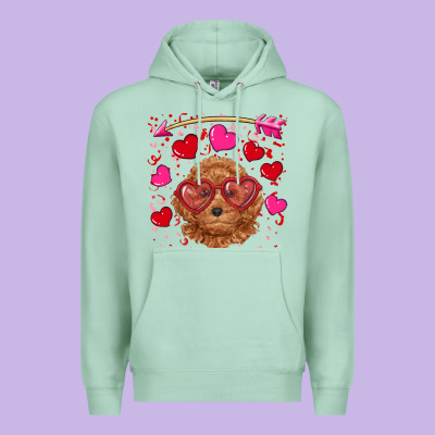 Valentine's Day Toy Poodle Premium Hoodie Designed By Ranaportraitstore